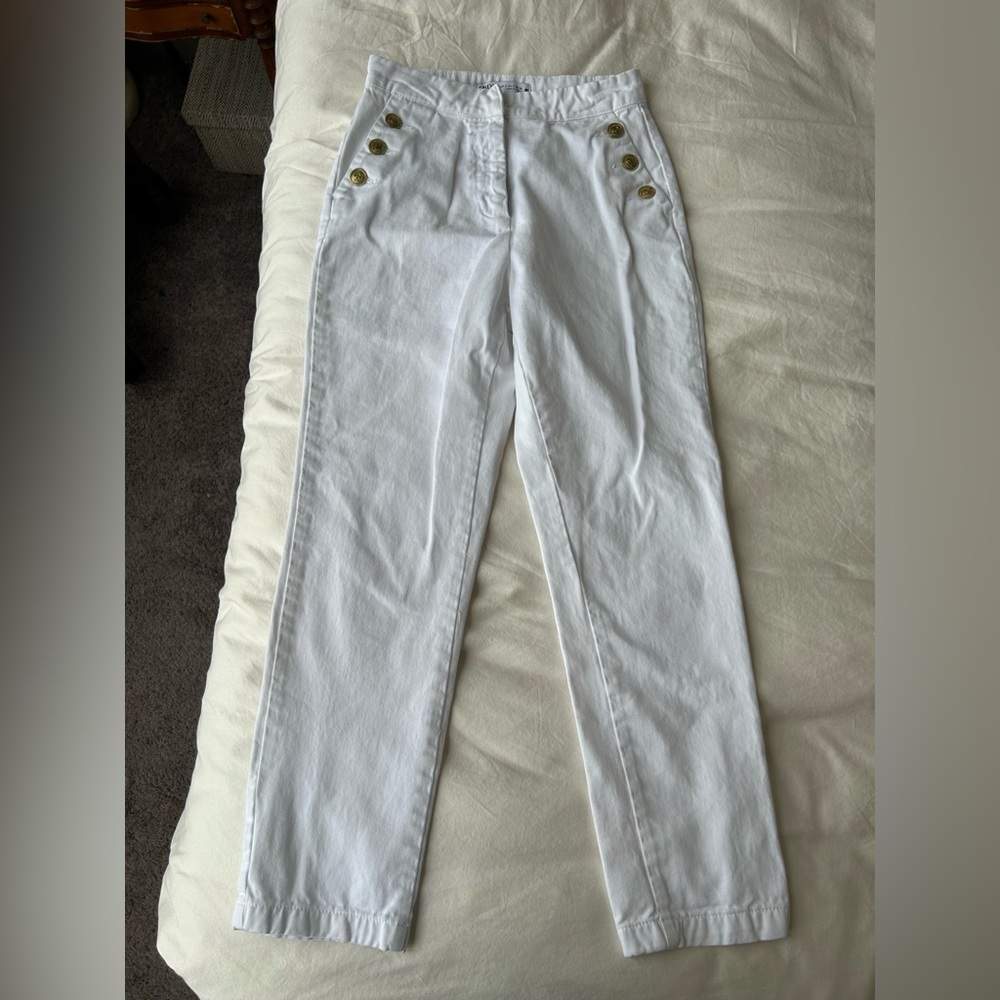 Zara high waisted pants with gold buttons.